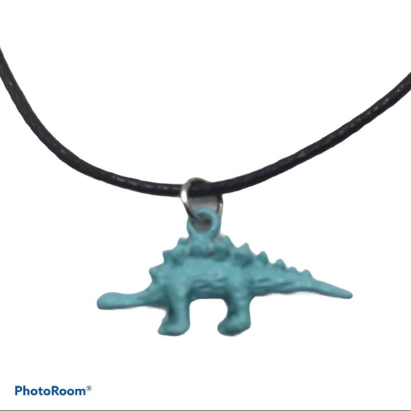 Kawaii Brass + Toy Dinosaur Charm Bracelet plus bonus necklace handmade new - Picture 4 of 4